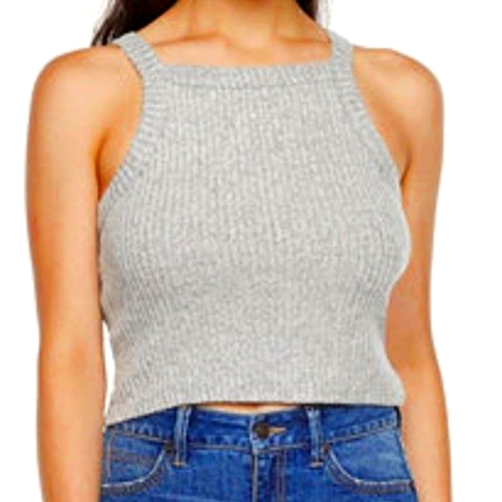 New XL Marled Gray Square Neck Tank by Arizona Jean Co